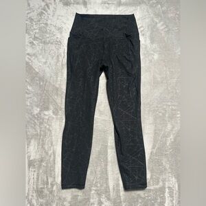 Spyder Active Cropped Leggings Women’s Medium Black Spider Web Pockets